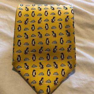 Brooks Brothers Silk Yellow Penguin Tie